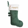 Personalised Bottle Green Velvet Christmas Stocking Outlet