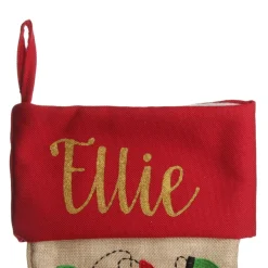 Personalised Boy Elf Christmas Stocking with Dangly Legs Cheap