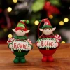 Personalised Boy Elf with Candy Cane Christmas Ornament Best