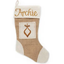 Personalised Burlap Bauble Christmas Stocking Outlet