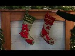 Personalised Burlap Cardinal Bird Christmas Stocking Discount