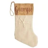 Personalised Burlap Starfish Christmas Stocking Clearance