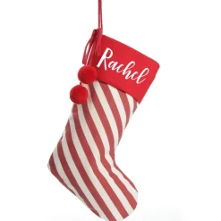Personalised Candy Cane Stripe Christmas Stocking Clearance
