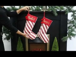 Personalised Candy Cane Stripe Christmas Stocking Clearance