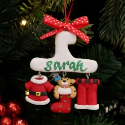 Personalised Cat Charm Christmas Decoration New