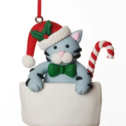 Personalised Cat in Santa Boot Christmas Decoration Online