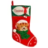 Personalised Cat with Fish Christmas Stocking Flash Sale
