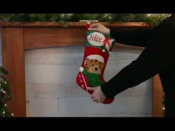 Personalised Cat with Fish Christmas Stocking Flash Sale