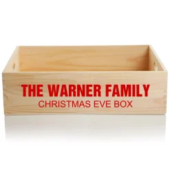 Personalised Christmas Eve Wooden Crate Sale