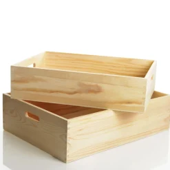 Personalised Christmas Eve Wooden Crate - Wreath Design Online