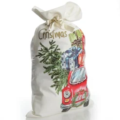 Personalised Christmas Vintage Car Santa Sack Discount