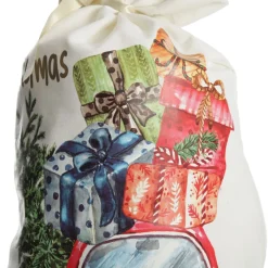 Personalised Christmas Vintage Car Santa Sack Discount