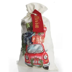 Personalised Christmas Vintage Car Santa Sack Discount