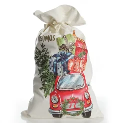 Personalised Christmas Vintage Car Santa Sack Discount