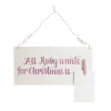 Personalised Christmas Wish List Wood Plaque Clearance