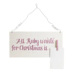 Personalised Christmas Wish List Wood Plaque Clearance