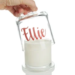 Personalised Clear Scented Christmas Candle with Glass Cloche Store