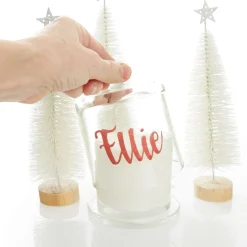Personalised Clear Scented Christmas Candle with Glass Cloche Store