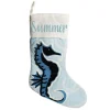 Personalised Coastal Seahorse Christmas Stocking Outlet