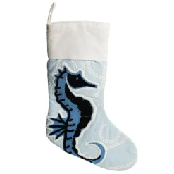 Personalised Coastal Seahorse Christmas Stocking Outlet