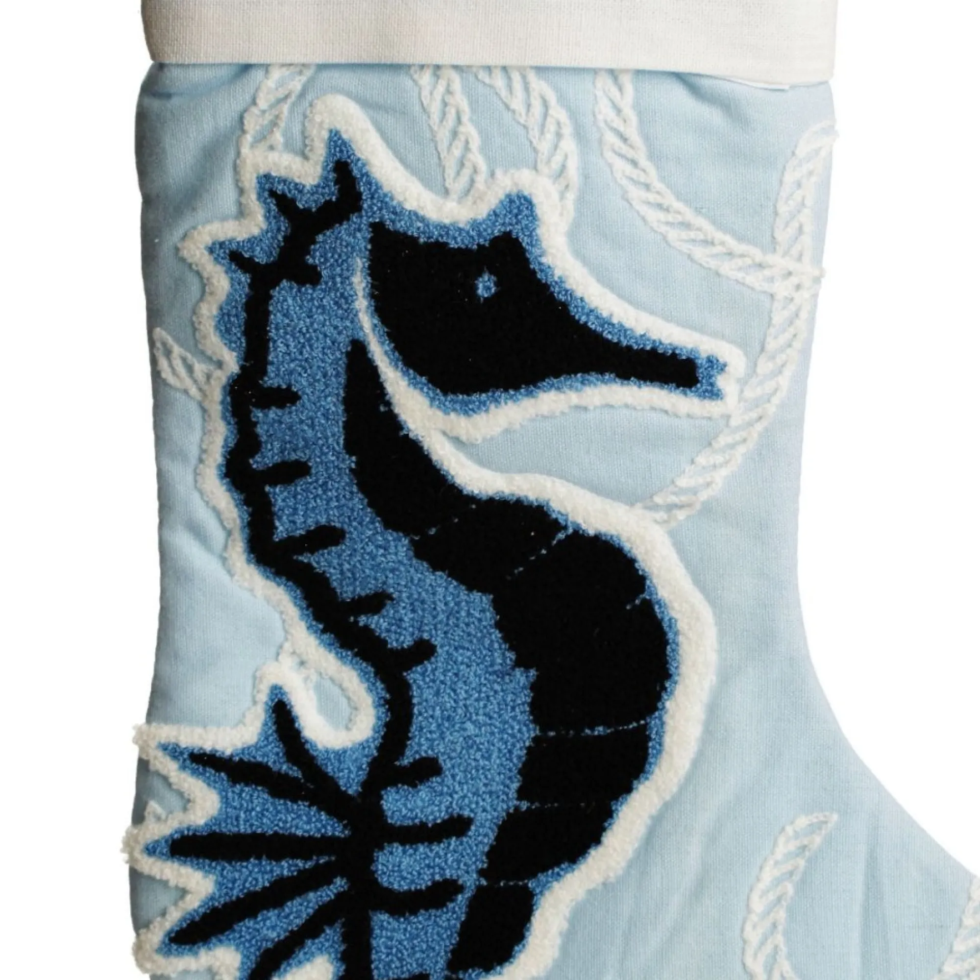 Personalised Coastal Seahorse Christmas Stocking Outlet