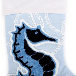 Personalised Coastal Seahorse Christmas Stocking Outlet