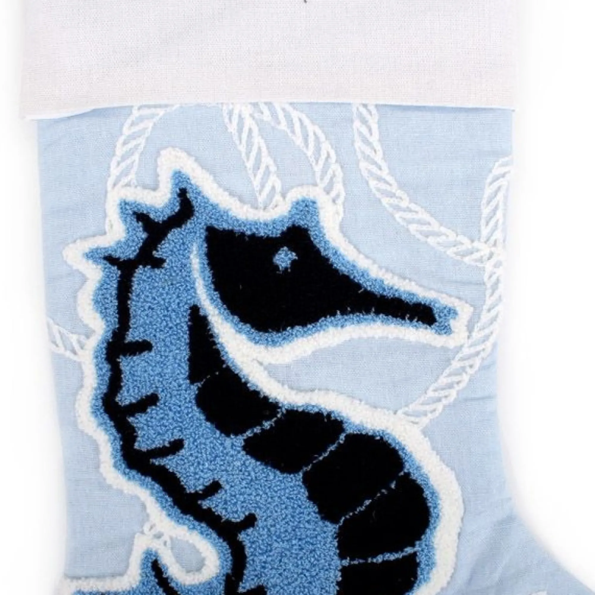 Personalised Coastal Seahorse Christmas Stocking Outlet