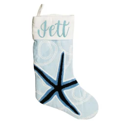Personalised Coastal Starfish Christmas Stocking Clearance