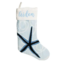 Personalised Coastal Starfish Christmas Stocking Clearance