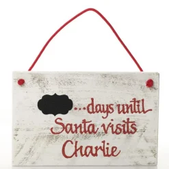 Personalised Countdown to Christmas Arched Wood Plaque Flash Sale