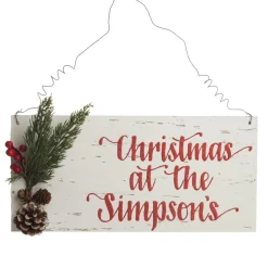 Personalised Country Christmas Wood Plaque with Red Berry Best Sale
