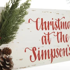 Personalised Country Christmas Wood Plaque with Red Berry Best Sale