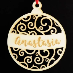 Personalised Cutout Bauble Christmas Decoration Sale