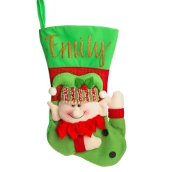 Personalised 3D Elf Christmas Stocking Online