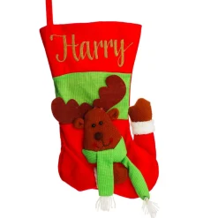 Personalised 3D Reindeer Christmas Stocking Shop