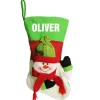 Personalised 3D Snowman Christmas Stocking Clearance