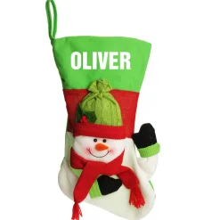 Personalised 3D Snowman Christmas Stocking Clearance