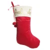 Personalised Dark Red Velvet Christmas Stocking New