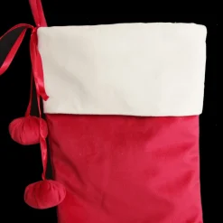 Personalised Dark Red Velvet Christmas Stocking New