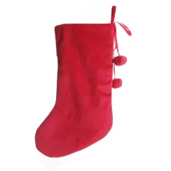 Personalised Dark Red Velvet Christmas Stocking New