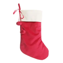 Personalised Dark Red Velvet Christmas Stocking New