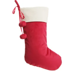 Personalised Dark Red Velvet Christmas Stocking New