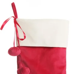 Personalised Dark Red Velvet Christmas Stocking New