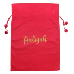 Personalised Dark Red Velvet Santa Sack Outlet