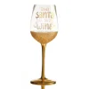 Personalised Dear Santa Just Bring Christmas Wine Glass Fashion