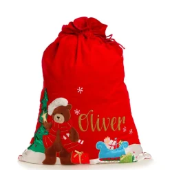 Personalised Deluxe Velvet Teddy Sack Cheap