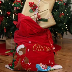 Personalised Deluxe Velvet Teddy Sack Cheap