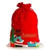 Personalised Deluxe Velvet Reindeer Sack New