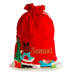 Personalised Deluxe Velvet Reindeer Sack New