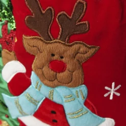Personalised Deluxe Velvet Reindeer Sack New